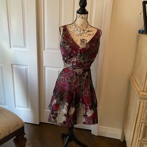 Cranberry black charcoal taffeta party dress.  Worn once .  Made beautifully.